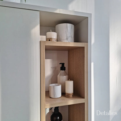 Étagère de rangement avec porte