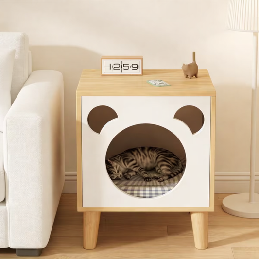 بيت قطط خشبي