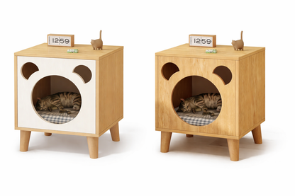 بيت قطط خشبي