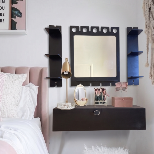 miroir avec étagère